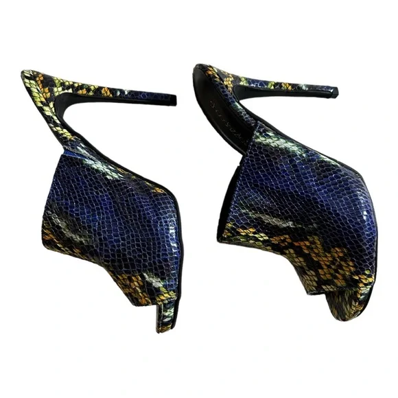 Snake skin slip in heels Shoe Dazzle like new women’s 8.5 heel 4 1/2” - Picture 4 of 8